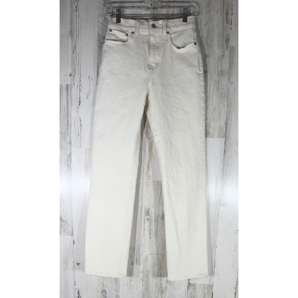 Madewell 90s Straight Jeans 25 Off White Cream High Rise Minimalist Capsule